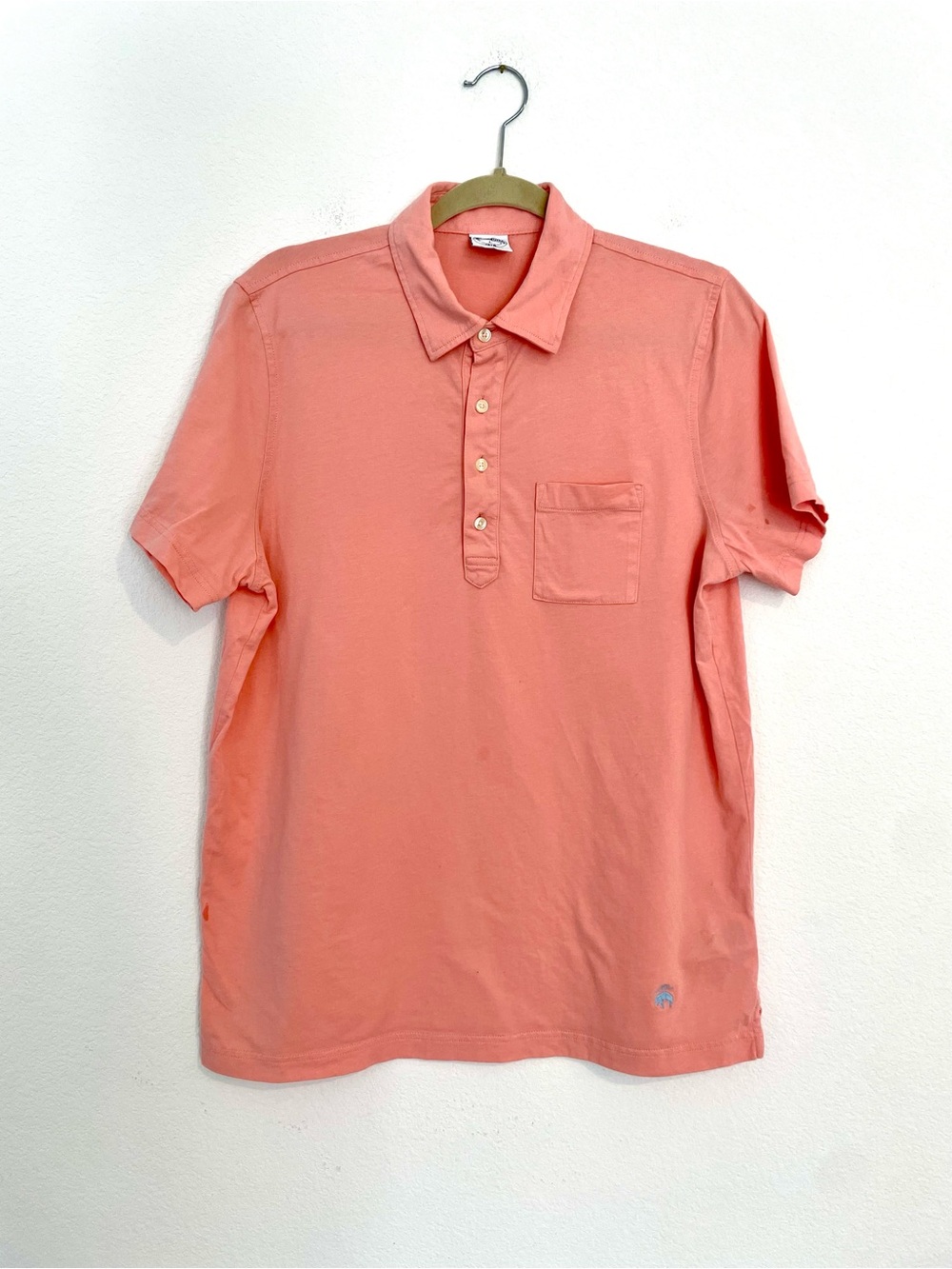 Brooks Brothers Coral Short-Sleeve Polo with Chest Pocket